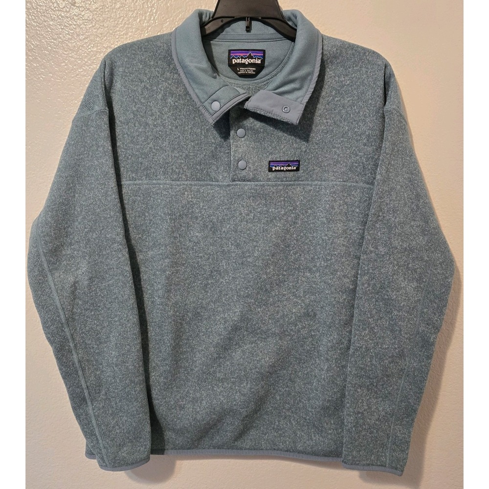 Patagonia Women's Better Sweater Pullover Pockets Heather Green Size Large NWOT
